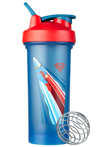 BlenderBottle Classic 28 oz Clear and Blue Shaker Cup with Wide