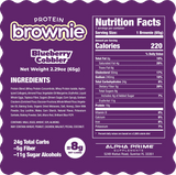 Alpha Prime - Prime Bites Protein Brownie - Blueberry Cobbler (Select Size)