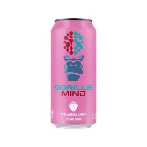 Gorilla Mind RTD Energy Drink - Strawberry Candy (1 Can)