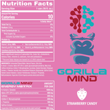 Gorilla Mind RTD Energy Drink - Strawberry Candy (1 Can)