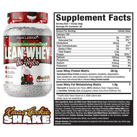 MuscleSport Lean Whey 2lb - XMAS Cookie Shake