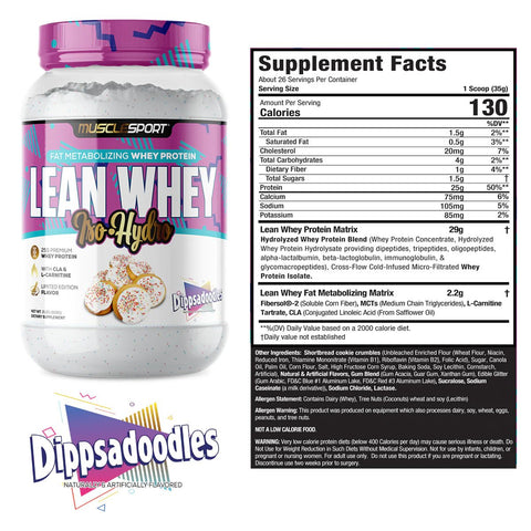 MuscleSport Lean Whey 2lb - Dippsadoodles