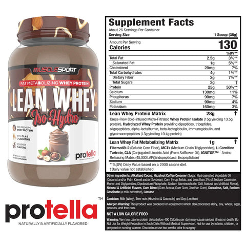 MuscleSport Lean Whey 2lb - Protella