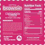 Alpha Prime - Prime Bites Protein Brownie - Birthday Cake Blondie (Select Size)